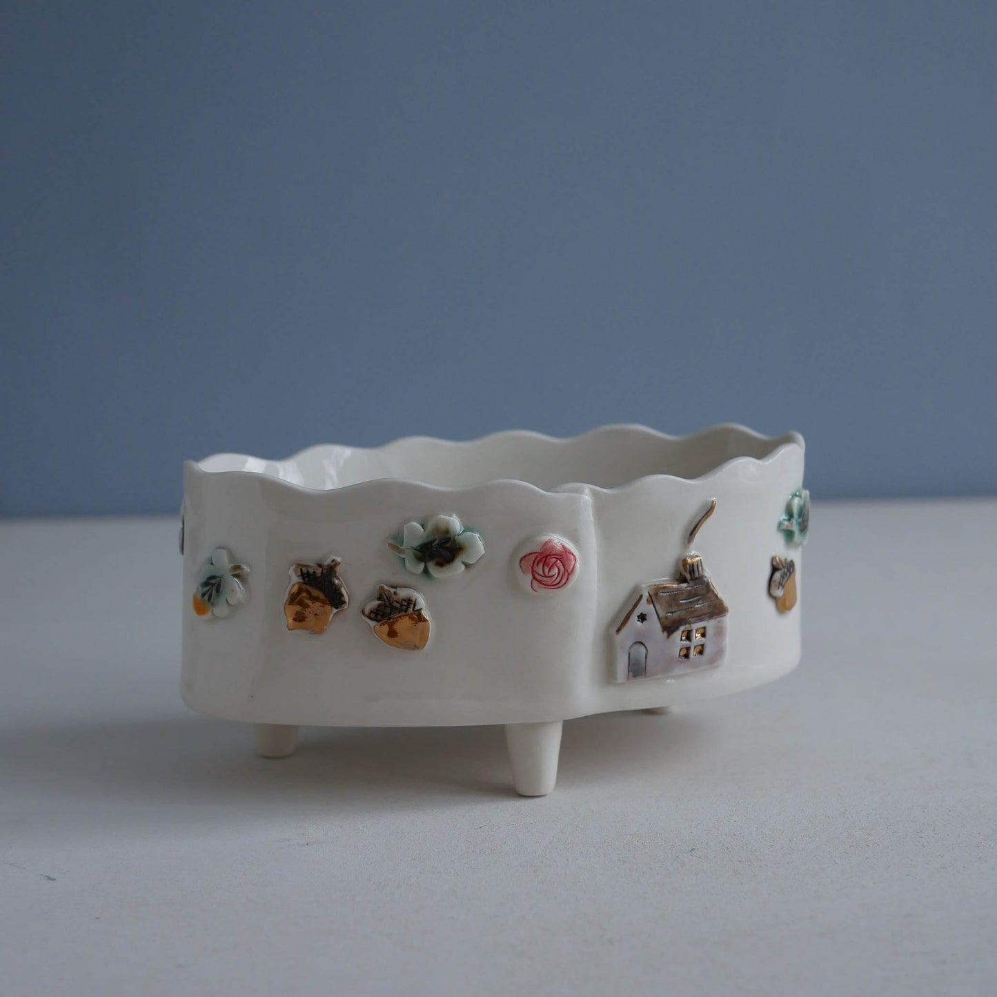 Planter * Butterfly, Cabin, Acorns