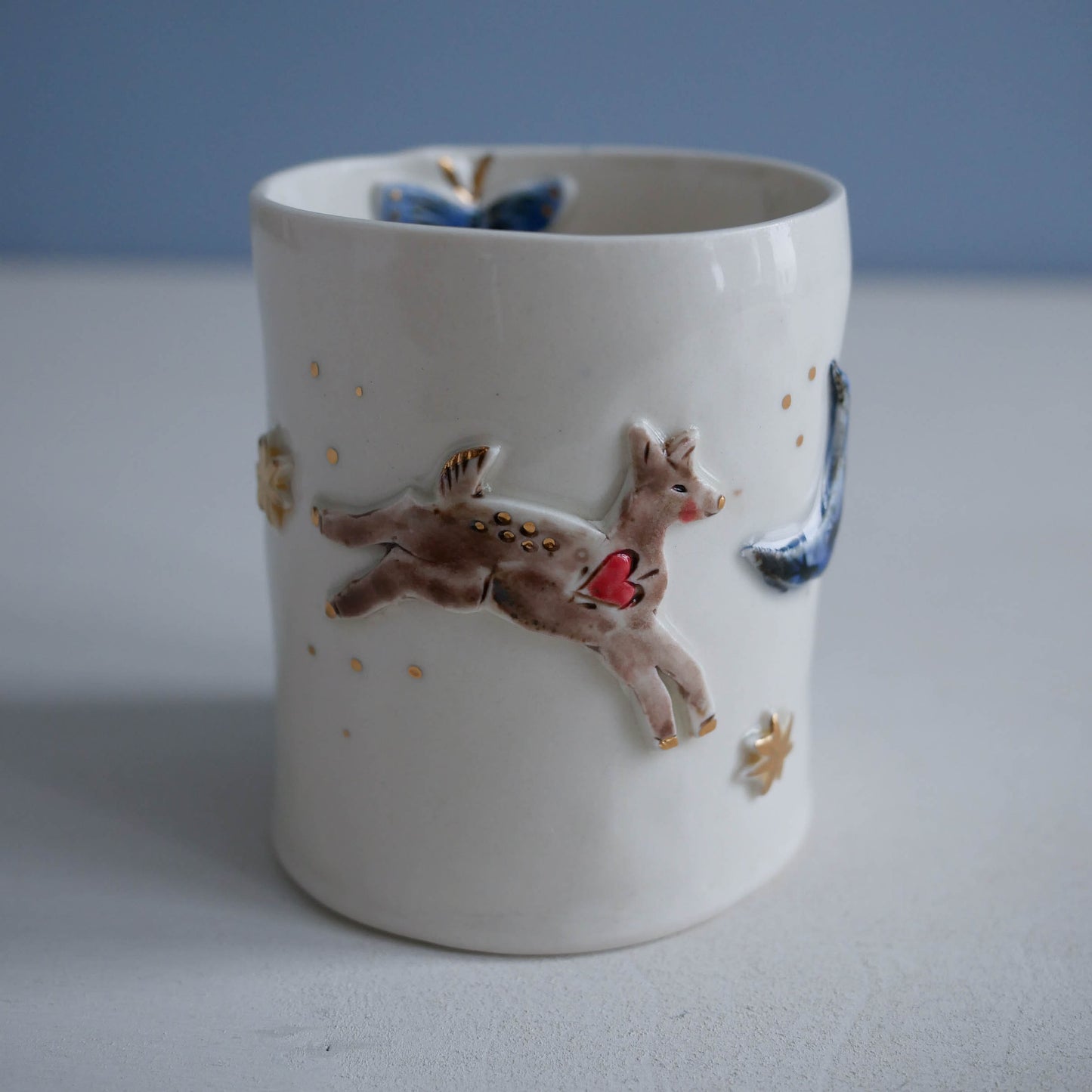 Cup * Leaping deer