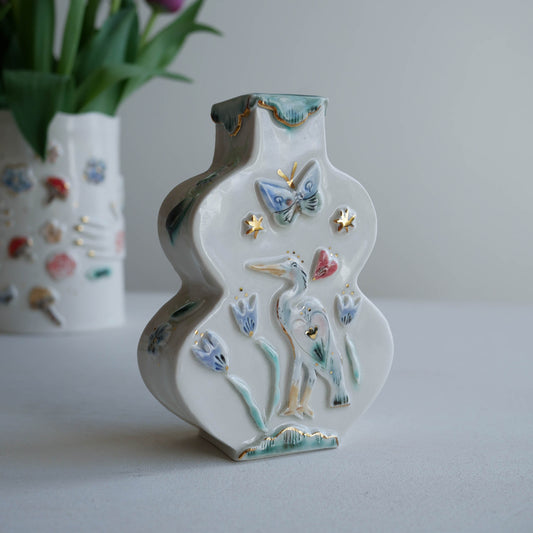 Curve vase * Heron/ Spring vase