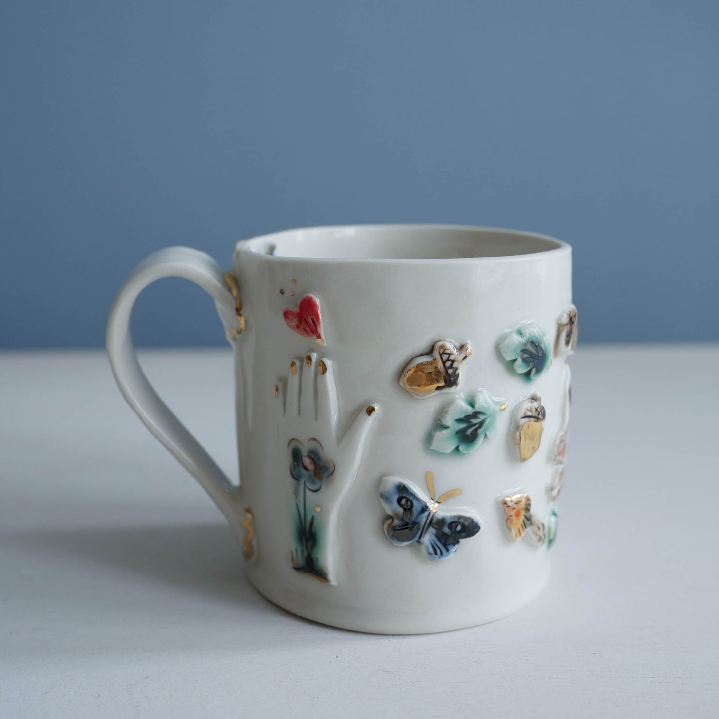 Mug * Acorn, cabin with rabbits