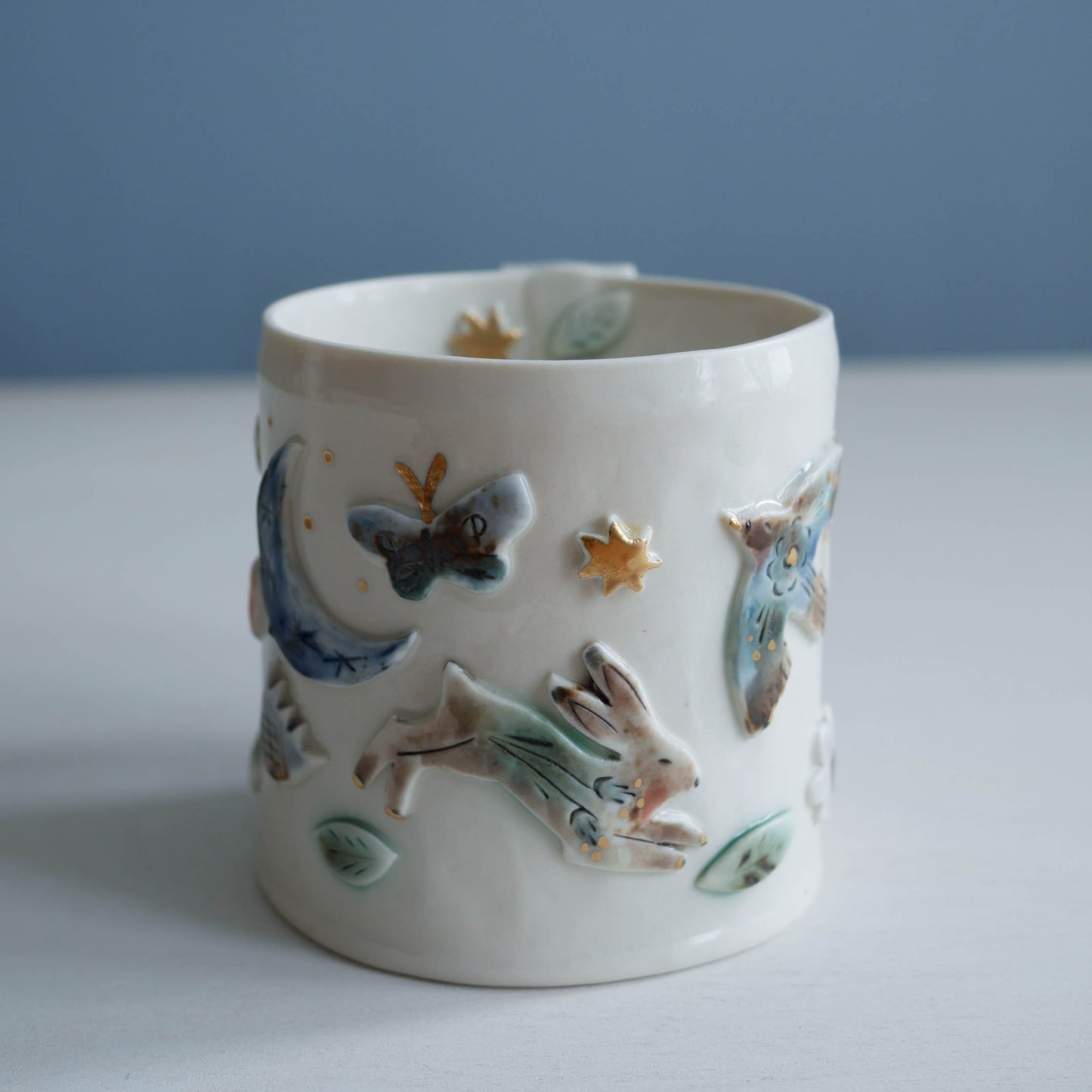 Mug * Imperfect * Quail, rabbit, owl