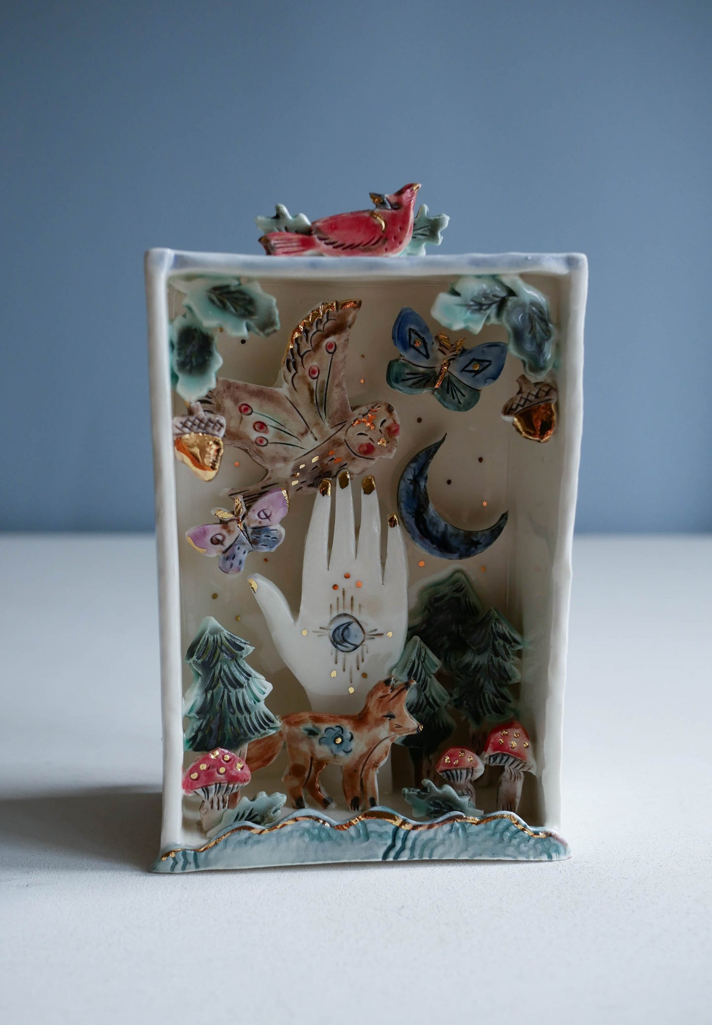 Wall Box * Woodland ( Owl & Fox & Acorns)