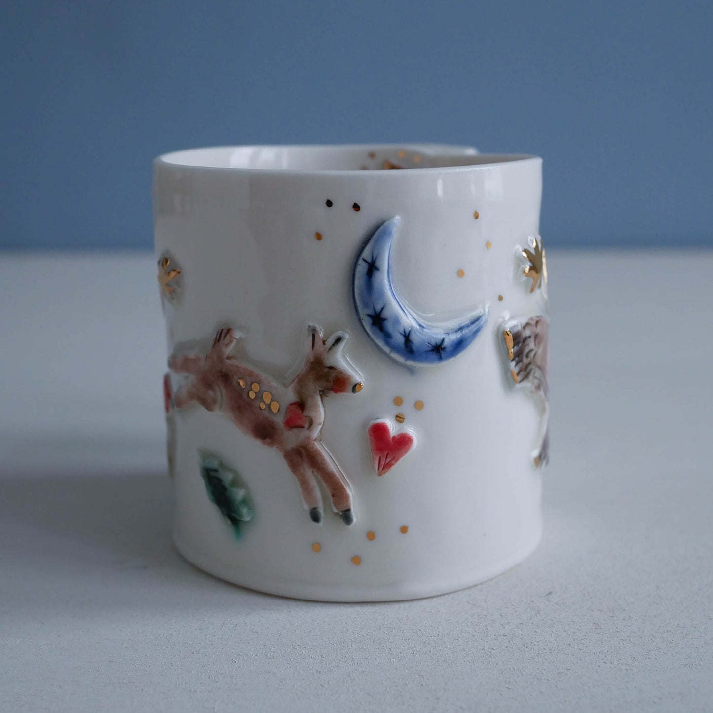 Mug * Woodland Winter Deer & Owl