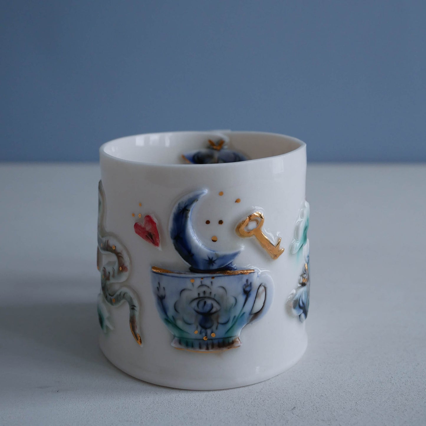 Mug * Teacup, Snake, Moon & Key