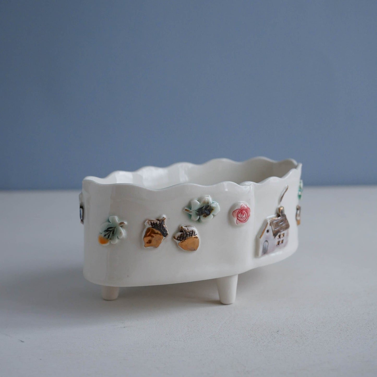 Planter * Butterfly, Cabin, Acorns