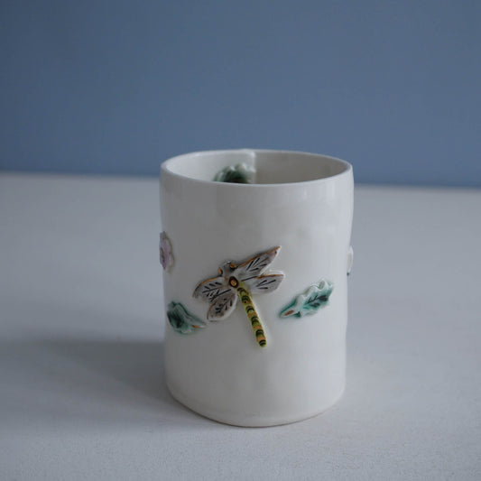 Cup * dragonfly, bee, butterfly