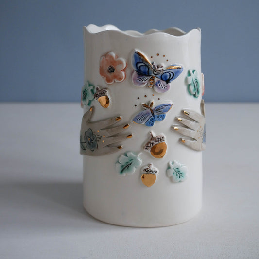 Vase * Moths & Acorns *2