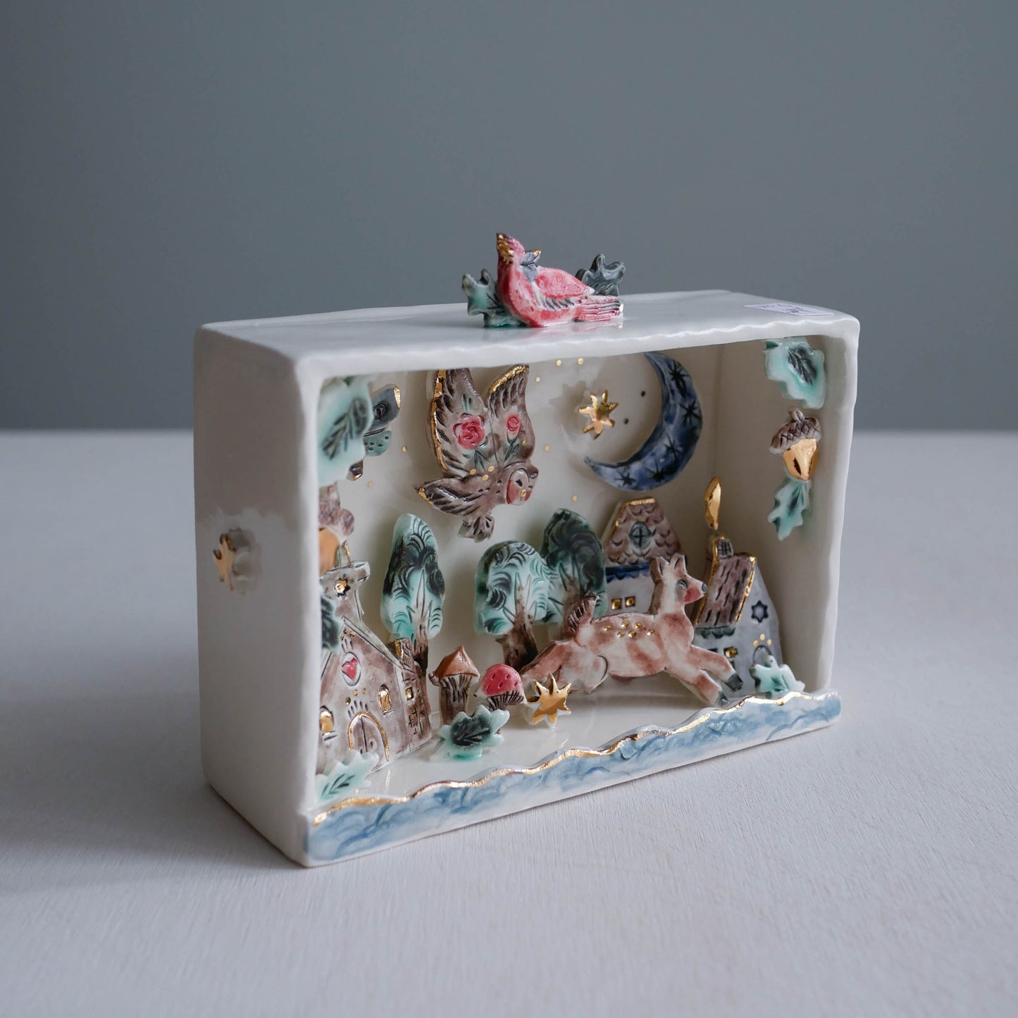 Wall Box * Quebec Village Deer & Owl