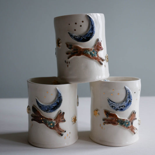 Handmade cups (a pair of foxes) special order