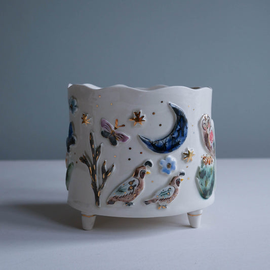 Planter * Cacti, Quail, Rabbit, Owl