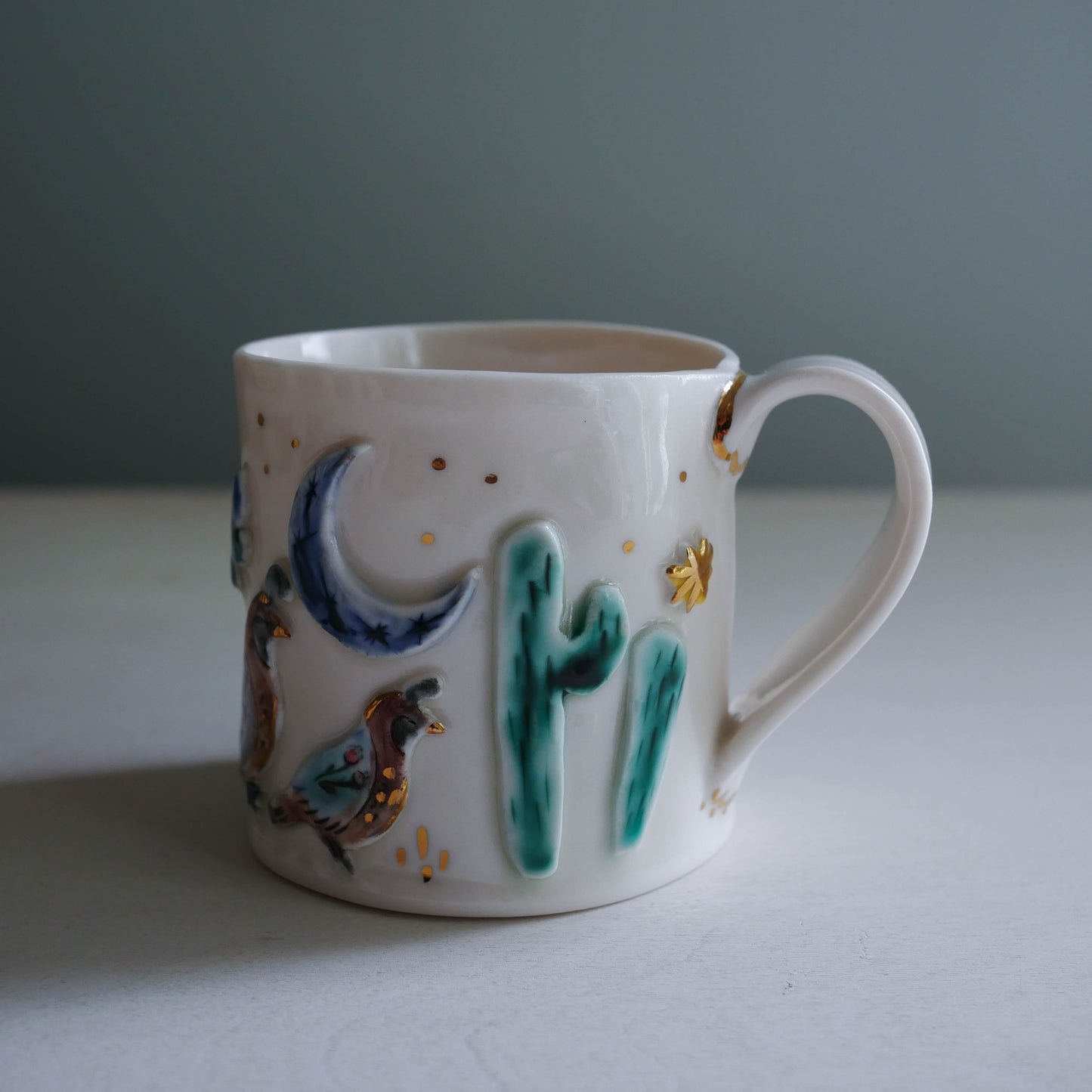 Tasse • Tasse à thé, Serpent, Lune et Clé